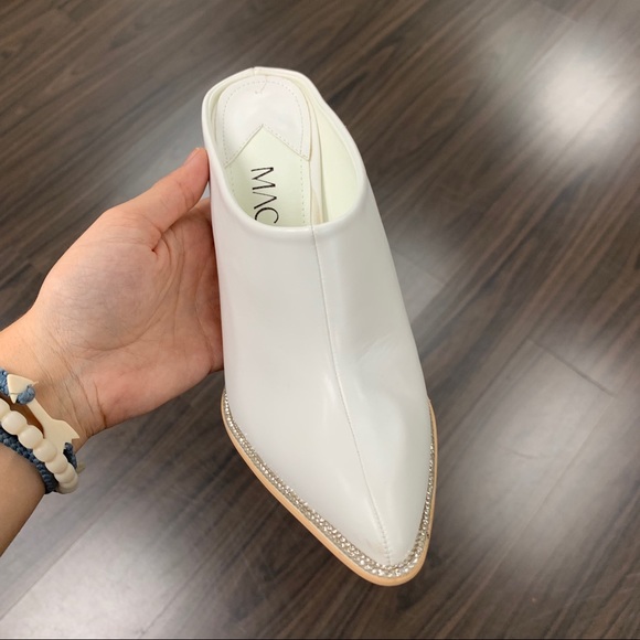 White rhinestone rimmed heel - Picture 4 of 7